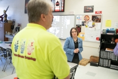 January 25, 2019: Senator Lindsey Williams tours the A.W. Beattie Career Center.