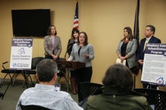 Sen. Lindsey Williams (D-Allegheny), Rep. Sara Innamorato (D-PA 21), Sen. Jay Costa (D-Allegheny)