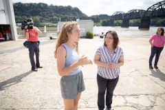 Senator Lindsey Williams and staff tour the Aspinwall Riverfront Park and Kayak Pittsburgh