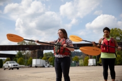 Senator Lindsey Williams and staff tour the Aspinwall Riverfront Park and Kayak Pittsburgh