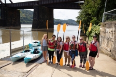 Senator Lindsey Williams and staff tour the Aspinwall Riverfront Park and Kayak Pittsburgh