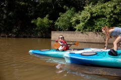Senator Lindsey Williams and staff tour the Aspinwall Riverfront Park and Kayak Pittsburgh