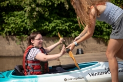 Senator Lindsey Williams and staff tour the Aspinwall Riverfront Park and Kayak Pittsburgh