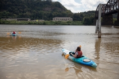 Senator Lindsey Williams and staff tour the Aspinwall Riverfront Park and Kayak Pittsburgh