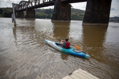 Senator Lindsey Williams and staff tour the Aspinwall Riverfront Park and Kayak Pittsburgh