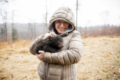 March 7, 2022:  Senator Lindsey Williams attends the Senate Game & Fisheries Committee 2022 Legislative Bear Research Trip. These photos were taken during a research trip under the supervision of trained wildlife experts. Members of the public should not encroach on bear territory or attempt to interact with bears or bear cubs on their own.