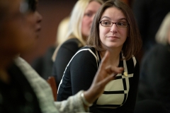 January 18, 2019:  Senator Lindsey Williams attends a breakfast with the Carnegie Library.