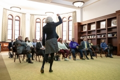 January 18, 2019:  Senator Lindsey Williams attends a breakfast with the Carnegie Library.