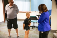Constituent Kaley Bastine joins Senator Lindsey Williams for a tour of the Capitol Police facility. Kaley has raised over $10,000 for the Harrison Police Department in 2019.