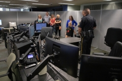 Constituent Kaley Bastine joins Senator Lindsey Williams for a tour of the Capitol Police facility. Kaley has raised over $10,000 for the Harrison Police Department in 2019.
