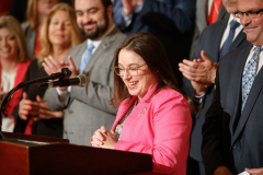 April 12, 2022: Senator Lindsey Williams speaks at the Carpenters Tax Fraud Day of Action in Harrisburg.