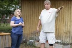 August 10, 2023: Sen. Lindsey Williams, joined by state Rep. Mandy Steele, toured several community gardens in her district yesterday.  Local volunteer Drew Jonczak explained the challenges facing urban agriculture efforts, including destructive wildlife, vandalism and an aging volunteer base.