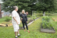 August 10, 2023: Sen. Lindsey Williams, joined by state Rep. Mandy Steele, toured several community gardens in her district yesterday.  Local volunteer Drew Jonczak explained the challenges facing urban agriculture efforts, including destructive wildlife, vandalism and an aging volunteer base.