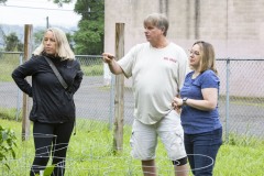 August 10, 2023: Sen. Lindsey Williams, joined by state Rep. Mandy Steele, toured several community gardens in her district yesterday.  Local volunteer Drew Jonczak explained the challenges facing urban agriculture efforts, including destructive wildlife, vandalism and an aging volunteer base.