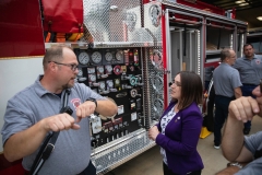 August 26, 2019: Senator Lindsey Williams and Representative Lori Mizgorski joined State Fire Commissioner Bruce Trego and other local elected officials from Shaler Township for the presentation of a $200,000 check to the Elfinwild Volunteer Fire Company. This funding is provided through the Volunteer Loan Assistance Program (VLAP).