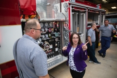August 26, 2019: Senator Lindsey Williams and Representative Lori Mizgorski joined State Fire Commissioner Bruce Trego and other local elected officials from Shaler Township for the presentation of a $200,000 check to the Elfinwild Volunteer Fire Company. This funding is provided through the Volunteer Loan Assistance Program (VLAP).