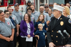 August 26, 2019: Senator Lindsey Williams and Representative Lori Mizgorski joined State Fire Commissioner Bruce Trego and other local elected officials from Shaler Township for the presentation of a $200,000 check to the Elfinwild Volunteer Fire Company. This funding is provided through the Volunteer Loan Assistance Program (VLAP).