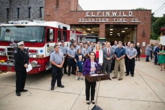 August 26, 2019: Senator Lindsey Williams and Representative Lori Mizgorski joined State Fire Commissioner Bruce Trego and other local elected officials from Shaler Township for the presentation of a $200,000 check to the Elfinwild Volunteer Fire Company. This funding is provided through the Volunteer Loan Assistance Program (VLAP).