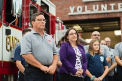 August 26, 2019: Senator Lindsey Williams and Representative Lori Mizgorski joined State Fire Commissioner Bruce Trego and other local elected officials from Shaler Township for the presentation of a $200,000 check to the Elfinwild Volunteer Fire Company. This funding is provided through the Volunteer Loan Assistance Program (VLAP).