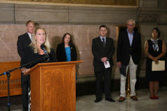 Senator Lindsey Williams attends Press Conference on Emergency Rental Assistance Program