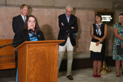 Senator Lindsey Williams attends Press Conference on Emergency Rental Assistance Program