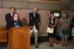 Senator Lindsey Williams attends Press Conference on Emergency Rental Assistance Program