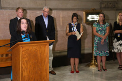 Senator Lindsey Williams attends Press Conference on Emergency Rental Assistance Program