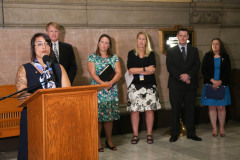 Senator Lindsey Williams attends Press Conference on Emergency Rental Assistance Program