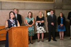 Senator Lindsey Williams attends Press Conference on Emergency Rental Assistance Program