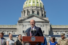 July 1, 2019: Senator Lindsey Williams joins Governor Tom Wolf as he signed a bill that will give family members of those in the Pennsylvania National Guard education opportunities. The bill will allow for free or reduced cost college education.