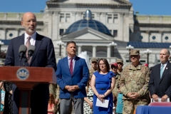 July 1, 2019: Senator Lindsey Williams joins Governor Tom Wolf as he signed a bill that will give family members of those in the Pennsylvania National Guard education opportunities. The bill will allow for free or reduced cost college education.