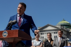 July 1, 2019: Senator Lindsey Williams joins Governor Tom Wolf as he signed a bill that will give family members of those in the Pennsylvania National Guard education opportunities. The bill will allow for free or reduced cost college education.