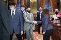 February 9, 2022: Sen. Lindsey Williams hosted the Hampton School District Boys’ Soccer team today at the Capitol.  In November, the team capped a 23-1 season with a 1-0 win over Archbishop Wood earning them the PIAA 3A state championship,  the third in the school’s history.