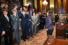 February 9, 2022: Sen. Lindsey Williams hosted the Hampton School District Boys’ Soccer team today at the Capitol.  In November, the team capped a 23-1 season with a 1-0 win over Archbishop Wood earning them the PIAA 3A state championship,  the third in the school’s history.