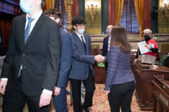 February 9, 2022: Sen. Lindsey Williams hosted the Hampton School District Boys’ Soccer team today at the Capitol.  In November, the team capped a 23-1 season with a 1-0 win over Archbishop Wood earning them the PIAA 3A state championship,  the third in the school’s history.