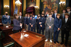 February 9, 2022: Sen. Lindsey Williams hosted the Hampton School District Boys’ Soccer team today at the Capitol.  In November, the team capped a 23-1 season with a 1-0 win over Archbishop Wood earning them the PIAA 3A state championship,  the third in the school’s history.