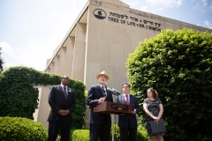 May 9, 2019: Senator Lindsey Williams joins fellow members of the Pennsylvania House and Senate outside the Tree of Life Synagogue in the Squirrel Hill neighborhood of Pittsburgh to announce plans for legislation that will address hate crimes.