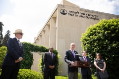 May 9, 2019: Senator Lindsey Williams joins fellow members of the Pennsylvania House and Senate outside the Tree of Life Synagogue in the Squirrel Hill neighborhood of Pittsburgh to announce plans for legislation that will address hate crimes.