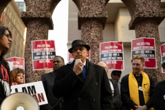 April 4, 2019 – Senator Lindsey Williams  stands with POWER Interfaith, UNITE HERE and other supporters of the Marriott hotel workers seeking better working conditions.