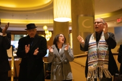 April 4, 2019 – Senator Lindsey Williams  stands with POWER Interfaith, UNITE HERE and other supporters of the Marriott hotel workers seeking better working conditions.