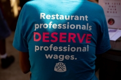 September 3, 2019: Elected officials work as servers for an hour to highlight the need for One Fair Wage