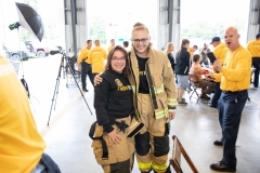 September 4, 2019: Senators get a taste of first responder training with the Pittsburgh firefighters.