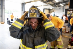 September 4, 2019: Senators get a taste of first responder training with the Pittsburgh firefighters.