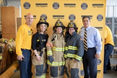 September 4, 2019: Senators get a taste of first responder training with the Pittsburgh firefighters.