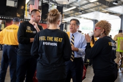 September 4, 2019: Senators get a taste of first responder training with the Pittsburgh firefighters.