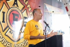 September 4, 2019: Senators get a taste of first responder training with the Pittsburgh firefighters.
