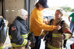 September 4, 2019: Senators get a taste of first responder training with the Pittsburgh firefighters.