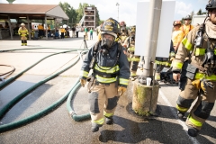 September 4, 2019: Senators get a taste of first responder training with the Pittsburgh firefighters.