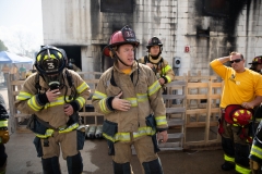 September 4, 2019: Senators get a taste of first responder training with the Pittsburgh firefighters.