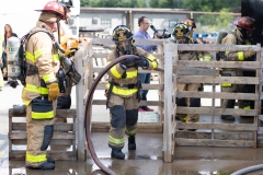 September 4, 2019: Senators get a taste of first responder training with the Pittsburgh firefighters.